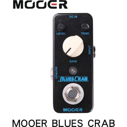 MOOER MBD1 BLUES CRAB Blues Overdrive Guitar Effect Pedal True Bypass Electric Guitar Pedal Full Metal Shell Guitar Accessories