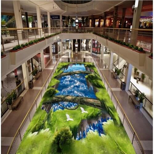 Custom Photo Floor 3D Wallpaper Modern Art Sky 3D Outdoor Floor Self-adhesive PVC Wallpaper 3D Floor