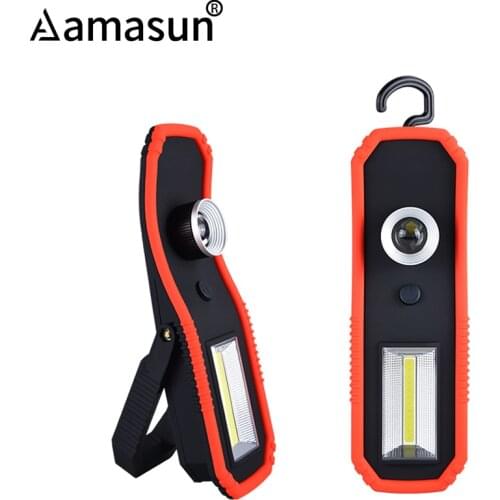 600LM Portable Flashlight Torch USB Rechargeable LED Work Light Magnetic COB Lantern Hanging Hook Lamp Outdoor Camping Light