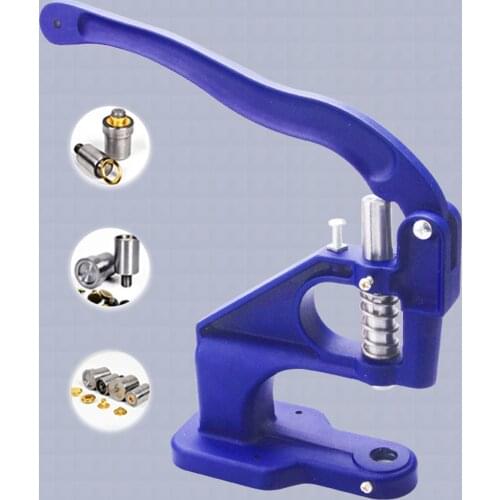 Portable Hand Press Grommet Machine Snap Button Pressing Hole Punch Manual Installation Tool for Fastener Sewing