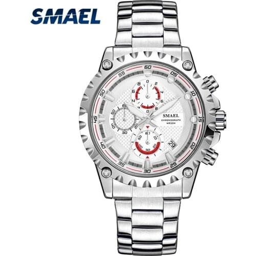 Luxury Mechanical Relogio masculino watches SL-9105 Waterproof Stainless Steel Casual Clocks Men SMAEL Watch