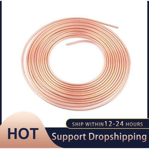 25ft 7.62m Roll Tube Coil of 3/16" OD Copper Nickel Brake Pipe Hose Line Piping Tube Tubing Anti-rust 150MPa brake line