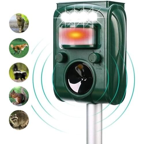Outdoor animal mosquito repellent solar super light dog with motion sensor, cat, rabbit and raccoon with light