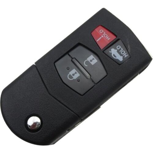 High Quality 4 Button For Mazda 3 5 6 RX-8 MX-5 CX-5 Miata CX-7 CX-9 05-1 Remote Folding Flip Remote Unlock Key Fob case shell