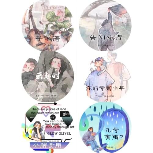 Lovely Cartoon Girl Collection3 Washi Tape for Card Making Bullet Journal DIY Scrapbooking Decorative Sticker