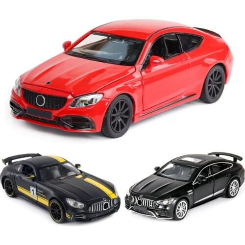 1:32 1:24 MB C63S C63 GT63 GTR GTS Alloy Car Model Diecasts & Toy Vehicles Off-Road Toy Cars Kid Toys For Children Gifts Boy Toy