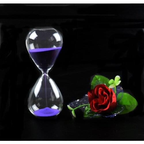 1PC Glass 10 minutes Sandglass Time Counter Count Down Timer Hourglass Clock Creative Gift Home Decor Color Random JY 1189-3
