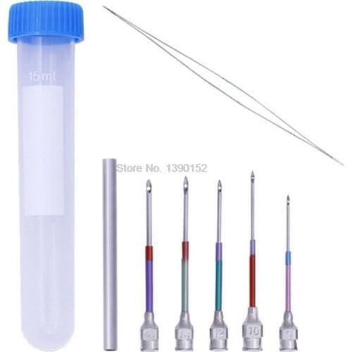 100set 6pcs/set Metal Embroidery Stitching Punch Needle Handmade Needlepoint Sewing Tool Set sewing