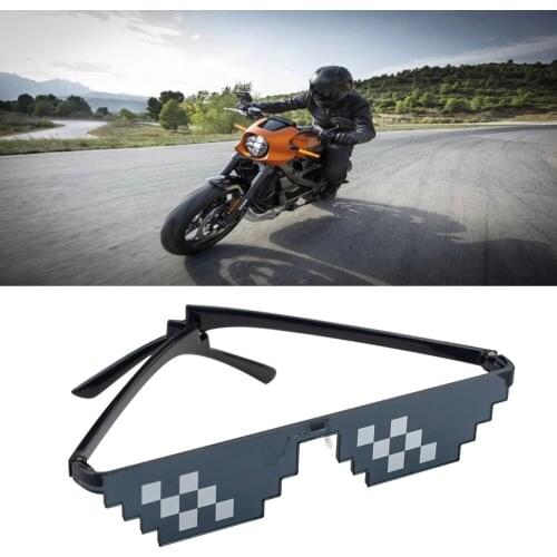 3/6 Bit Thug Life Sunglasses Pixelated Men Women Brand Party Eyeglasses Mosaic UV400 Vintage Eyewear Unisex Gift Toy Glasses