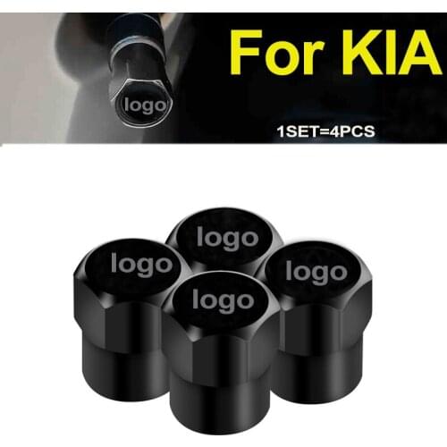 4PCS/1Set Car Tire Valve Stem Caps Car Rim Wheel Tires Valves Tyre Valve Covers for Rio Ceed Sportage Soul Cerato K2 k3 k5 Soren