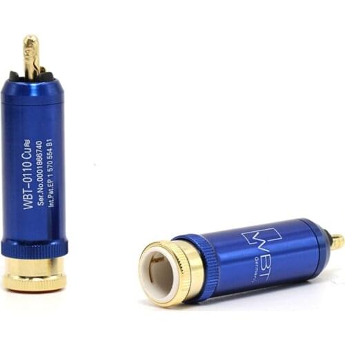 4pieces WBT-0110 Cu nextgen copper RCA connector, hi-end male RCA jack, for DIY cable