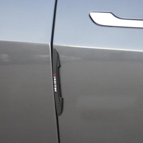 4pcs Car Door Anti-collision Strip Rubber Anti-scratch Sticker Modified Accessories for Tesla Model 3 Car Decoration Accessories