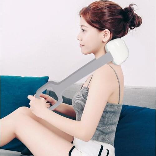 4D Electrical Shiatsu Back Neck Massage Shoulder Body Massager Infrared Heated Kneading Car/Home Massager Wireless and Portable
