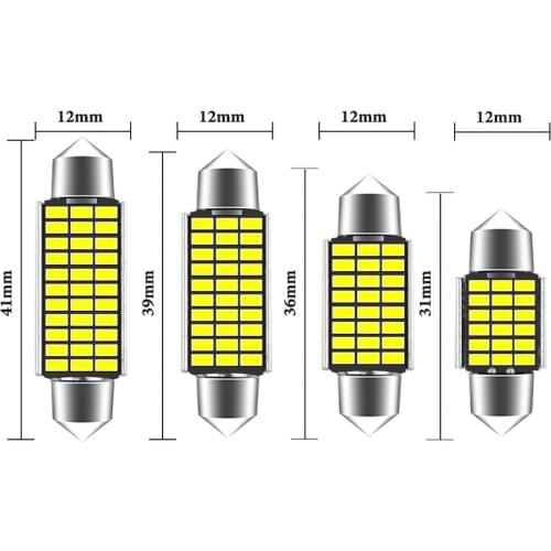5pcs T10 W5W LED c5w led 31mm 36mm 39mm 41mm 18SMD 4040 Chips LED Festoon Bulb Car Dome Light Auto Interior Reading Lamp