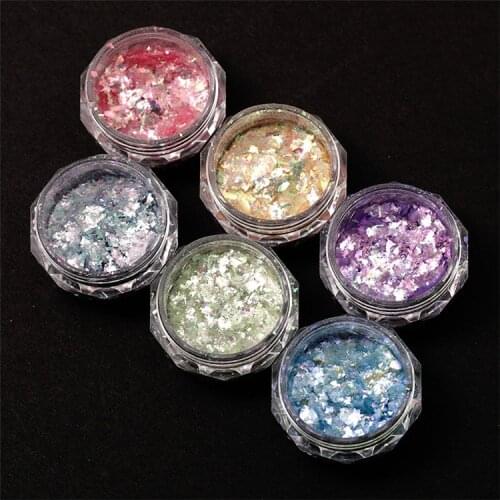 Chameleon Nail Glitter Sequins Fantasy Mixed Irregular Nail Paillette Flakes Shining Powders Dust DIY Manicuring Decorations