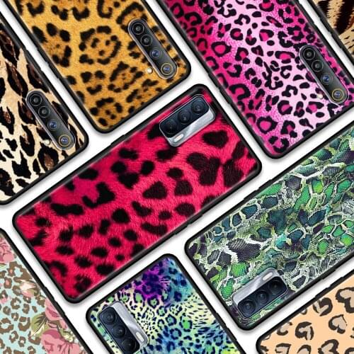 Phone Shell For Realme V15 V13 GT Neo C25 C21 C20 C15 C11 C3 8 7 6 X50 Q2 Pro Q2i Fundas Cover Case Guscio leopard snake skin