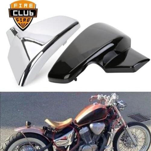 Black Battery Side Cover Motorcycle For Honda VLX 600 1999-2008 VT 600 C CD Shadow VLX Deluxe STEED400 1999-2007