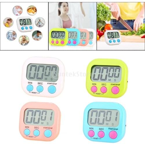 Digital Kitchen Timer Large LCD Display for Cook Sports Count Up Countdown Clear Big Digits for Cooking Loud Alarm