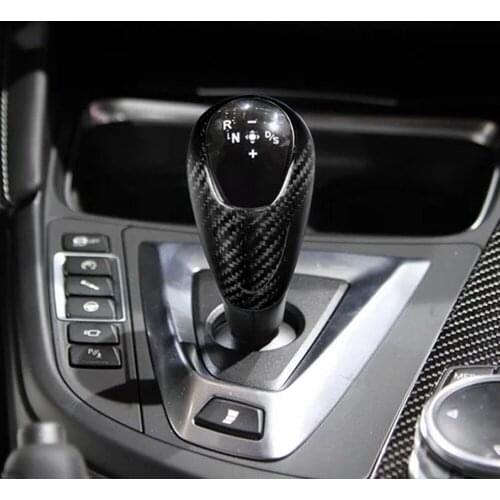 For BMW M2 F87 M3 F80 M4 F82 F83 M5 F10 X5M F85 X6M F86 Real Carbon Fiber Gear Shift Knob Cover Trim Accessories