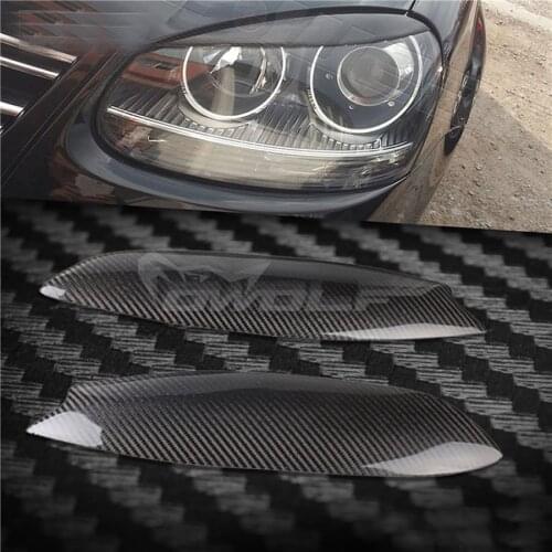 For Volkswagen VW Golf 5 MK5 R32 Carbon Fiber Headlights Eyebrows Trim Cover Modified Headlight Eyebrow Stickers A Pair