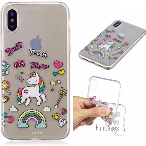 Unicorn Phone Case for Samsung Galaxy S8 Plus A3 A5 2016 J3 J5 Prime J7 2017 Soft TPU Back Cover Case for iPhone X 8 Plus 7 6 5