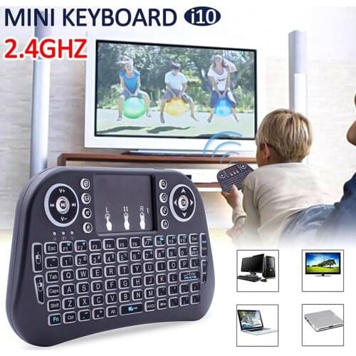 Economic Commercial Language Custom Multimedia i8 Touchpad Backlit 2.4G Wireless i10 MINI Keyboard For Android Smart TV Bo