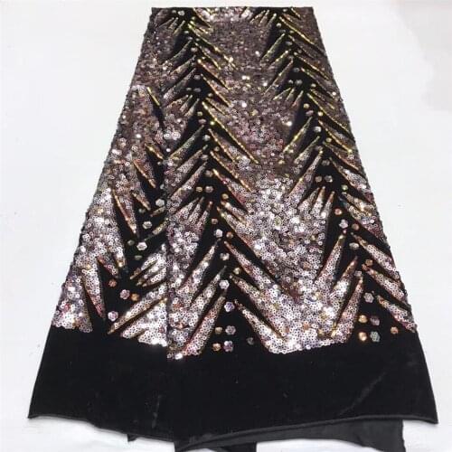 French Sequined Mesh Lace Fabric 2021 High-quality Lace Bride African Nigeria Tulle Lace Fabric Wedding Dress J3647