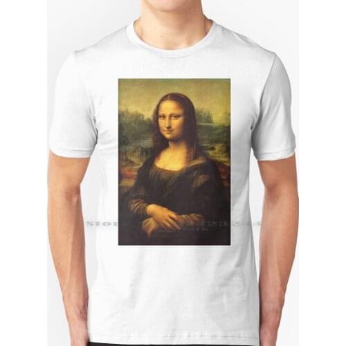 Mona Lisa Hd T Shirt 100% Pure Cotton Hd Hq High Quality Monalisa Mona Liza Leonardo Davinci Da Vinci The Mona Lisa Louvre