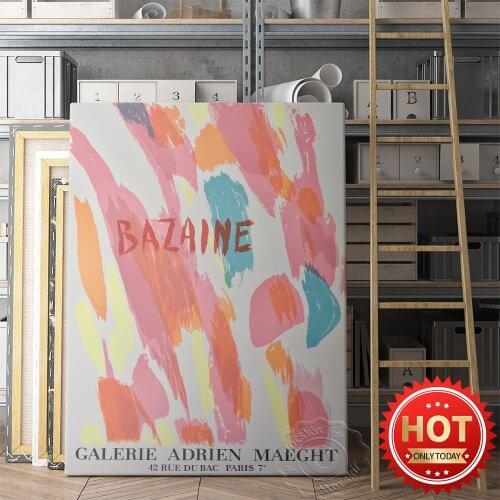 Jean René Bazaine Art Poster, Exhibition Museum Print, Bazaine Prints Art, Tachisme Wall Art, Galerie Adrien Maeght, Home Decor