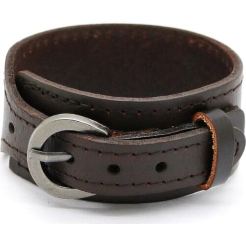 HOT Fashion Jewelry Leather Bracelet Men Casual Personality leather strap Punk Retro Bracelet 2016 bracele