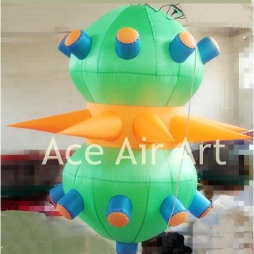 2.4mH hanging led decoration star inflatable UFO
