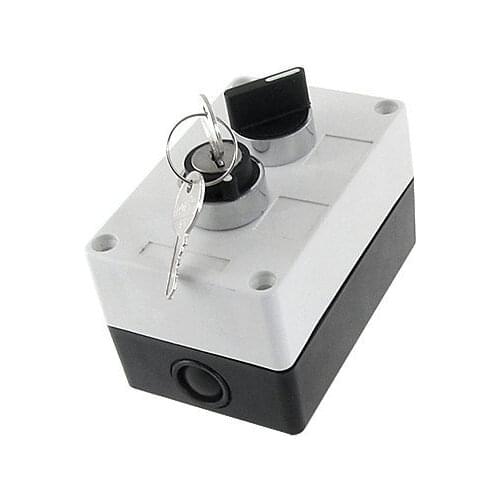 NO Normally Open 2 Position Key Lock Rotary Selector Select Switch Station Box