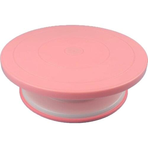 Plastic Rotating Plate Cake Built-in Bearing Revolving Spinning Round Cake Stand Cupcake Rotary Table Turntable Tools