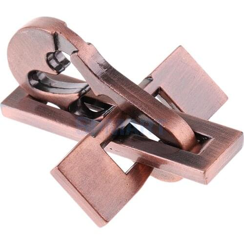 Plane Lock Puzzle Classic Metal Brain Teaser IQ EQ Intellectual Test Toys for Kids Adults Children Birthday Funny Gift