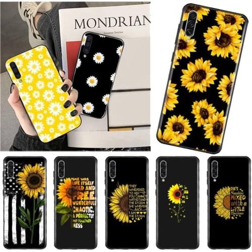 Sunflower ins style beautiful Phone Case for samsung galaxy a 51 52 71 50 12 72 21s 70 40 20e 31 30s 32 5G soft silicone funda