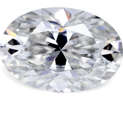 Loose Gemstones Moissanite Stone Simulated Diamond EF Color Brilliant Oval Cut VVS Clarity Gemstones Engagement Ring Pendant