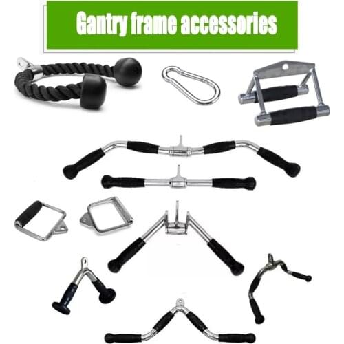 Gym Sports Fitness Equipment Accessories Gantry Handle V-shaped Handle T Bar Rowing Handle Pull-down Bar Trainer Belt Puls Strap