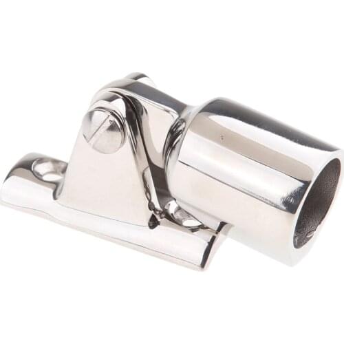 Stainless Steel Pipe Eye End Cap Boat Hinge Mount Bimini Top Hardware 7/8"