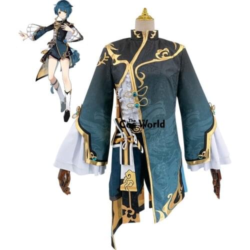 Genshin Impact Liyue Harbor XingQiu Uniform Outfit Games Cosplay Costumes