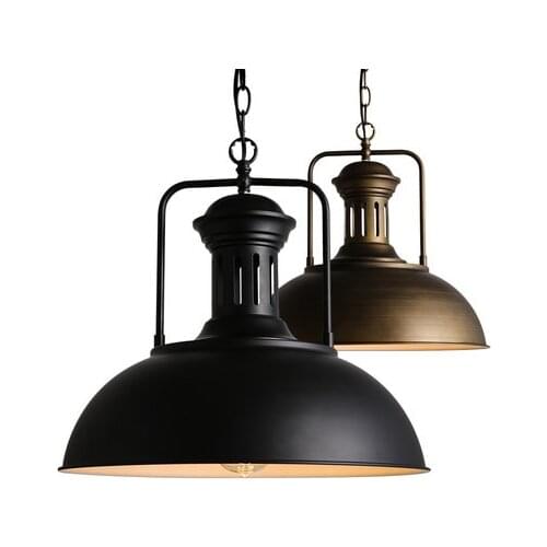 Vintage Rustic Metal lampshade Edison Pendant lamp lights Retro Lustre shade hanging lampe Fixture Industrial lighting lamparas