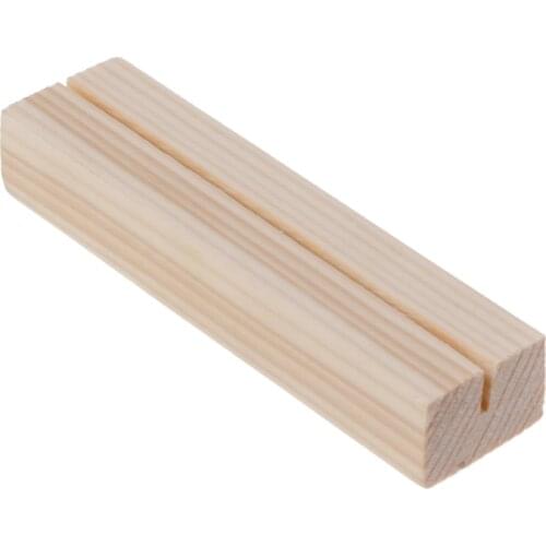 Natural Wood Memo Clips Photo Holder Clamps Stand Card Desktop Message Crafts