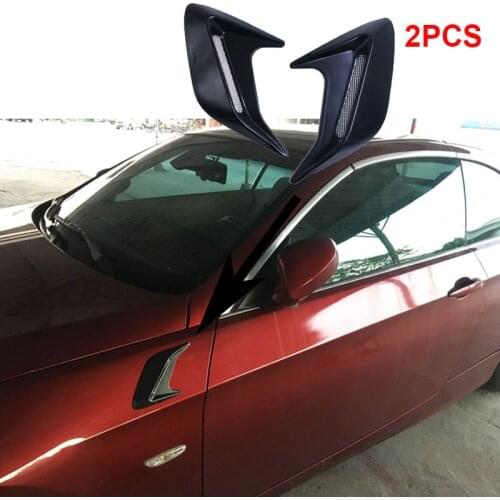 1Pair Carbon Fibre Car Shark Gills Emulation Vent Side Air Inlet Hood Decoration Auto Modification Accessories
