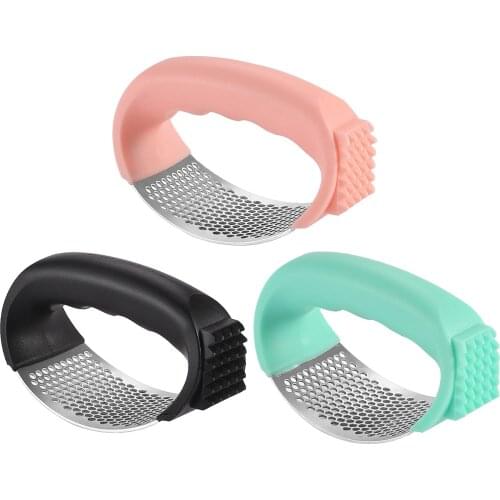 1Pcs Stainless Garlic Press Household Manual Garlic Press Device Kitchen Press Squeezer Ginger Garlic Tools Kitchen Accessories