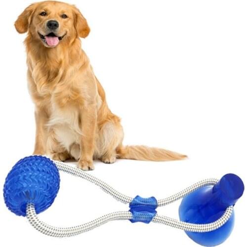 Dog Interactive Suction Cup Push Ball Toys Elastic Ropes Dog Tooth Cleaning Chewing Playing IQ Treat Toys Pet Puppy Supplies
