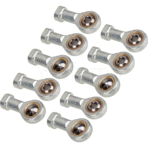10pcs 5mm Female Right Hand Metric Threaded Rod End Joint Bearing Zinc Alloy