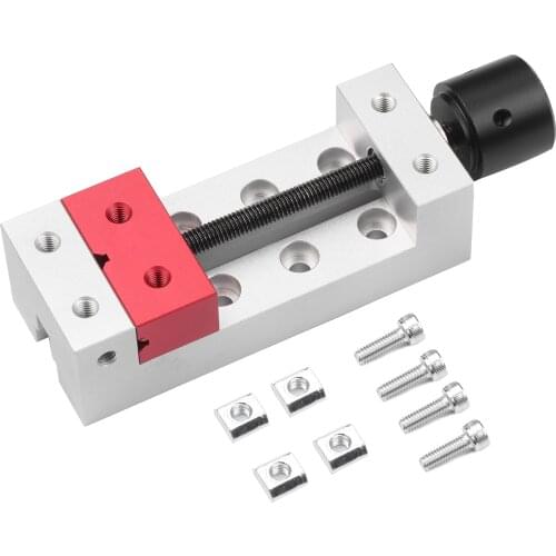 2-Inch Mini Drill Press Vise Flat Clamp C Clamp Bench Vise for Carving Engraving Machine Walnut Jewelry Watch Repairing