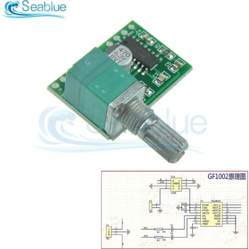 2Pcs/lot PAM8403 5V Power Audio Amplifier Board 2 Channel 3W*3W Volume Control / USB Power With Potentiometer Switch