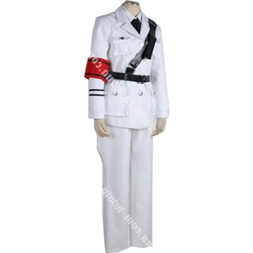 2021 Togainu no Chi Akira Shiki Cosplay Costume White Version