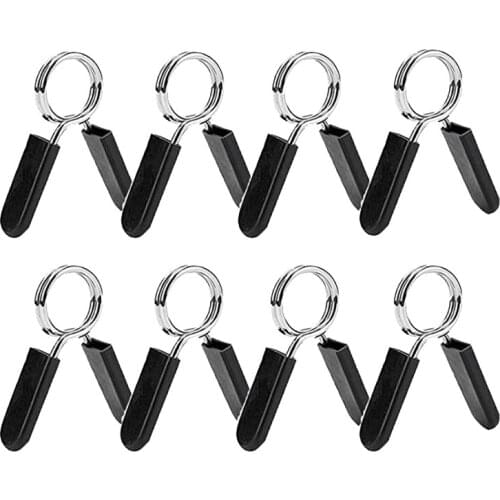 8Pack Dumbbell Spring Collars, Exercise Barbell Clip Clamps for Weight Bar Dumbbells Gym Fitness Training Weight-Lifting