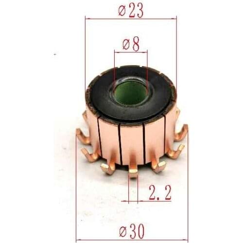 8x23x17mm 12p Copper Bars Alternator Electric Motor Commutator Copper Commutator for Mini Drill On Armature Commutator